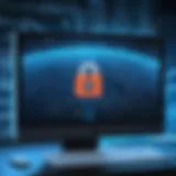 Abstract digital art depiction of internet privacy concept