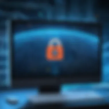 Digital Privacy Implications Abstract digital art depiction of internet privacy concept