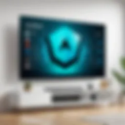 Abstract geometric shapes representing online security