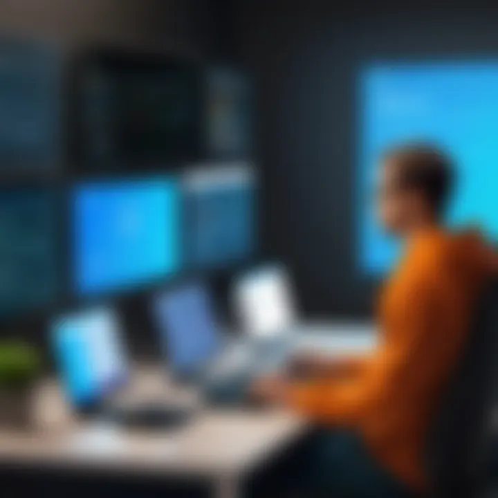 Illustration of Omegle user accessing platform via proxy server