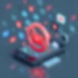 Conceptual representation of adblock technology on mobile devices