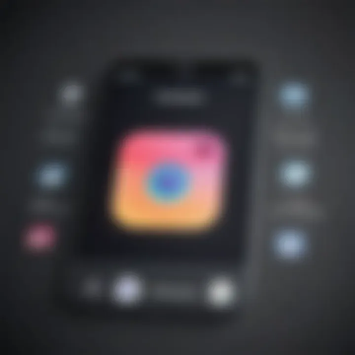 Smartphone with Instagram logo for social media sharing