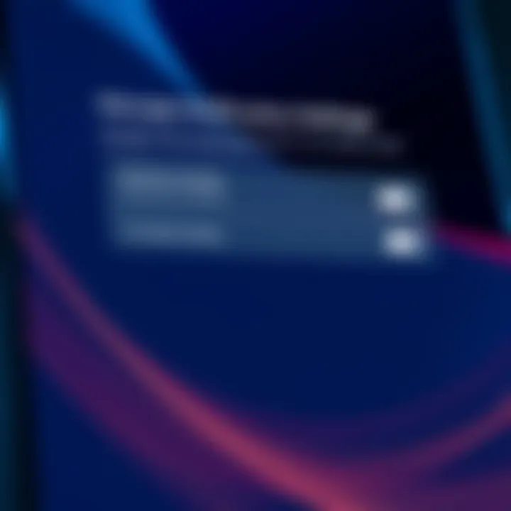 Illustration of mobile device settings for notification management