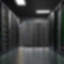 A well-structured server room showcasing multiple VPS units.