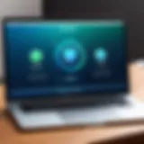 Visual representation of antivirus software interface on MacBook Air.