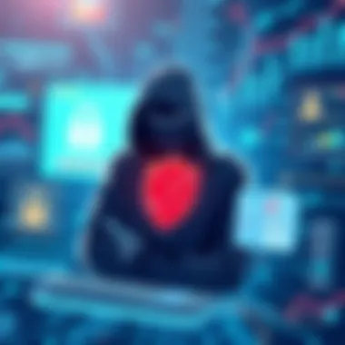 Illustration of cybersecurity threats