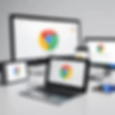 Different devices with Chrome browser