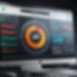 A sophisticated Mac interface showcasing anti-hacking software dashboard
