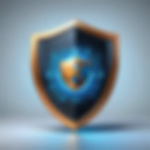 Advanced cybersecurity shield icon