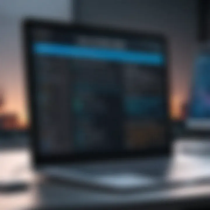 Visual comparison of laptop security software options