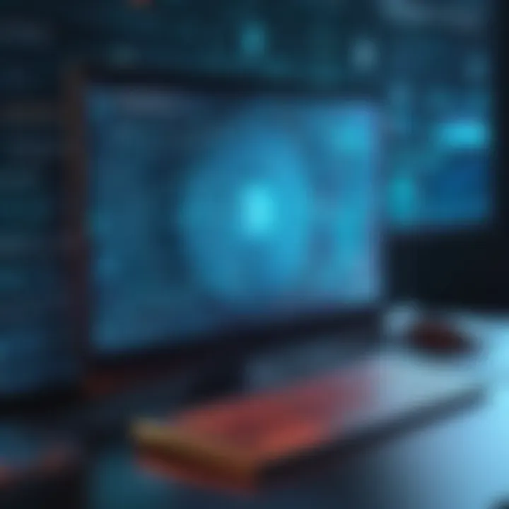 A graphical representation of various cybersecurity threats