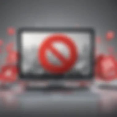 Impact of AdBlock on Online Ads Visual representation of an advertisement being blocked on a webpage