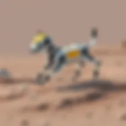 Boston Dynamics' robot dog Spot navigating a complex terrain
