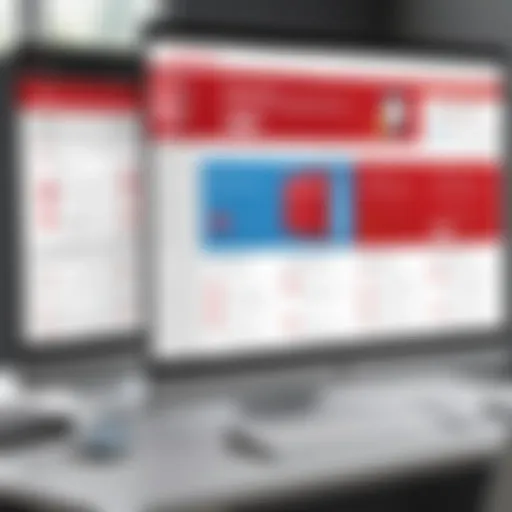 An illustration showing the McAfee website homepage with highlighted product options