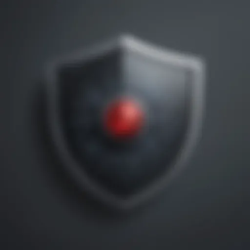 Digital security shield icon