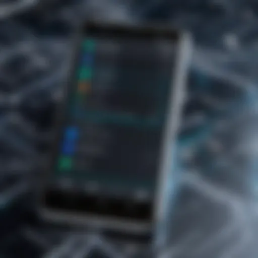 Visual representation showcasing Android device settings for network configuration