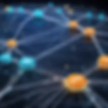 Diagram showing network connections