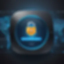 Illustration of a secure email login interface