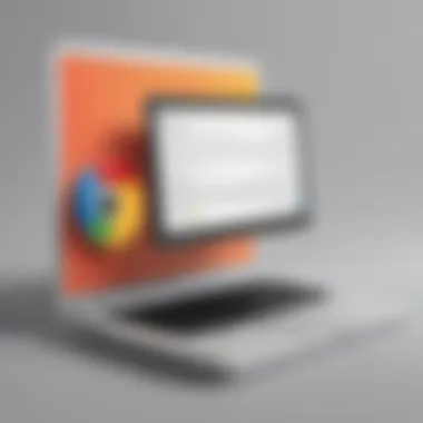 Illustration depicting Google Chrome pop-up blocker in action