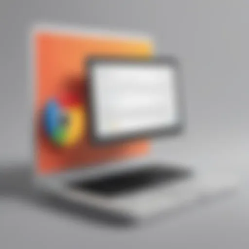 Illustration depicting Google Chrome pop-up blocker in action