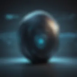 Illustration of a futuristic digital security concept