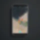 Illustration of iPhone with GPS tracking enabled