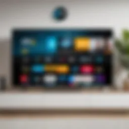 Modern TV setup with Sling TV logo displayed