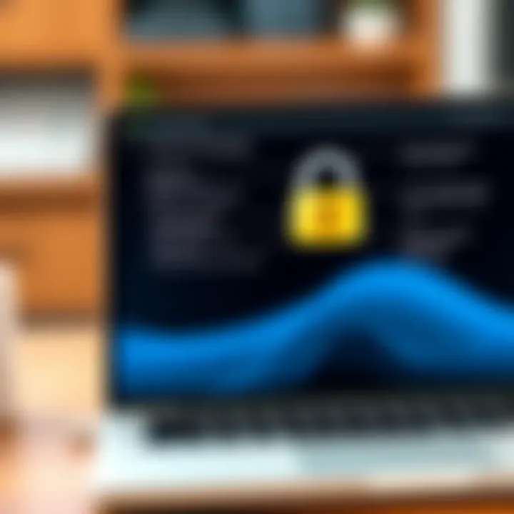 Security Features of a Password Manager Security features of a password manager displayed on a MacBook