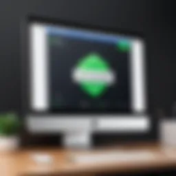 IPVanish logo with Mac interface
