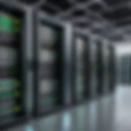 A sophisticated data center showcasing advanced network infrastructure.