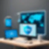 Illustration depicting the concept of online privacy through VPN technology