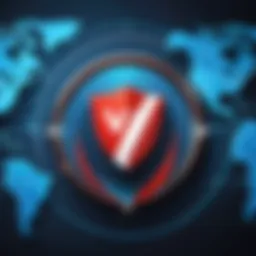 Illustration of VPN technology concept