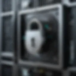 Illustration of a digital vault representing secure password storage