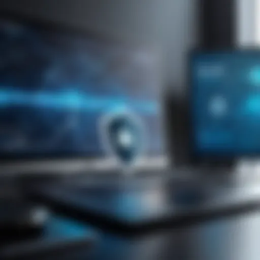 Visual representation of a secure VPN connection setup