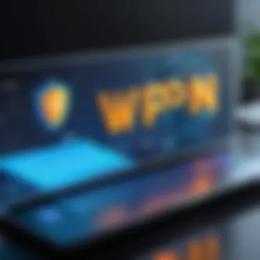 Illustration depicting various VPN protocols and their security features.