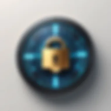 Symbol of Strong Digital Security A digital lock symbolizing strong security measures.