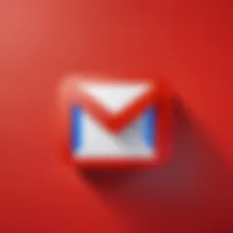 Gmail logo with vibrant background