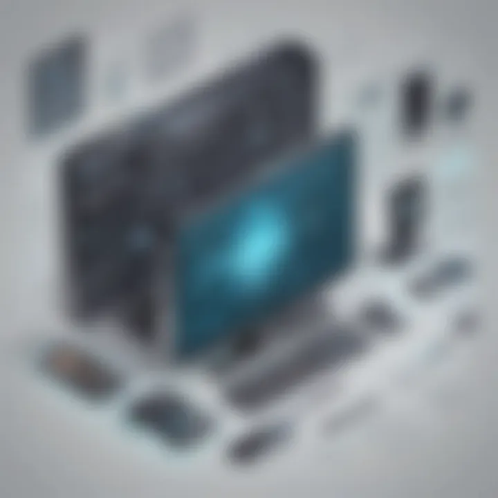 Illustration highlighting cybersecurity features