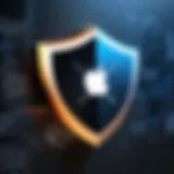 Protective shield icon representing cybersecurity on Mac systems