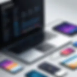 An overview of various e-commerce website builders showcasing their interfaces