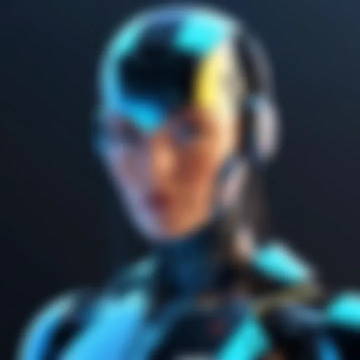 Illustration displaying futuristic AI integration in live hostar