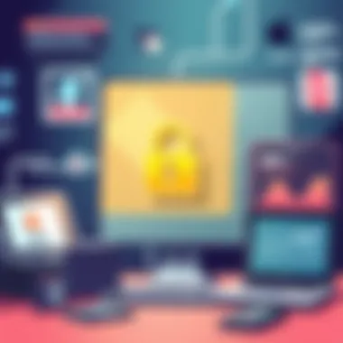 Privacy in the Digital Age Illustration of privacy and security on social media