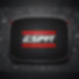 ESPN logo on a digital screen