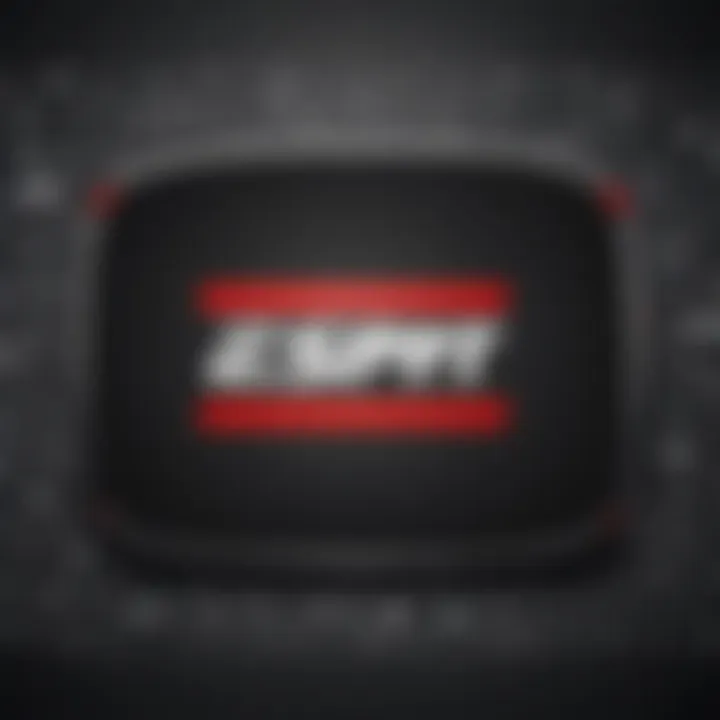 ESPN logo on a digital screen