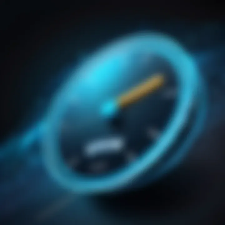 Conceptual illustration of VPN impact on speed