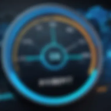 Graph showing internet speed variations with VPN
