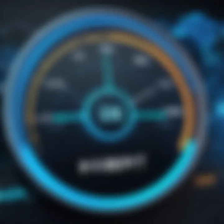 Graph showing internet speed variations with VPN