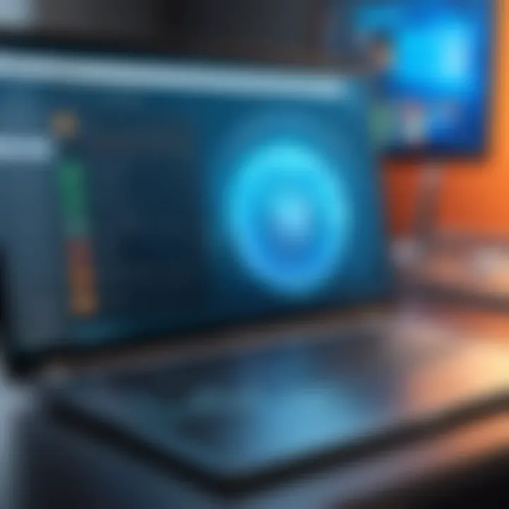 User-friendly interface of a selected free antivirus software