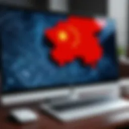 Visual representation of internet censorship in China