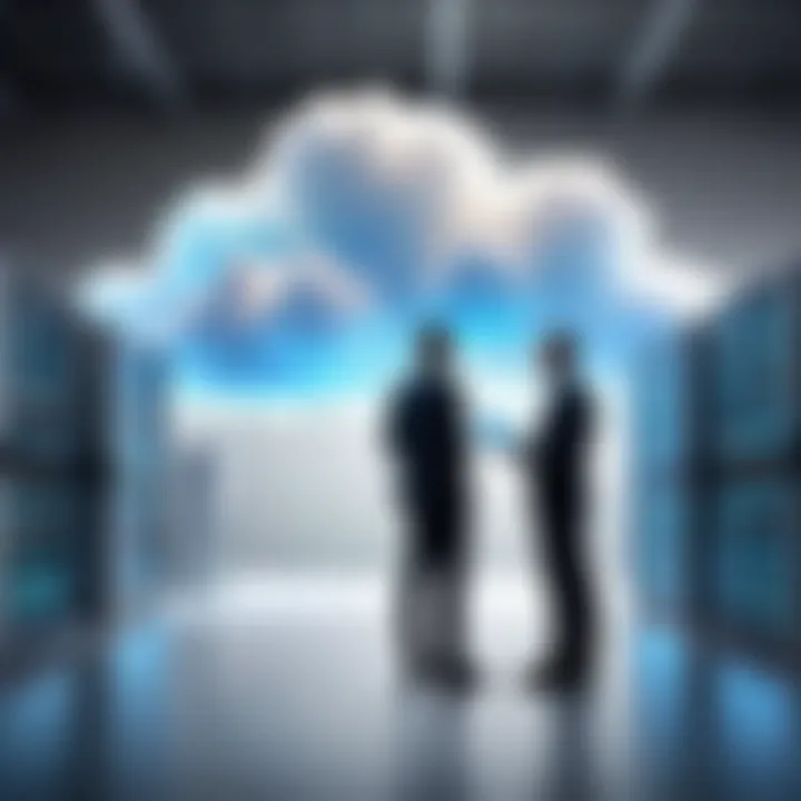 Entrepreneurs evaluating cloud hosting solutions